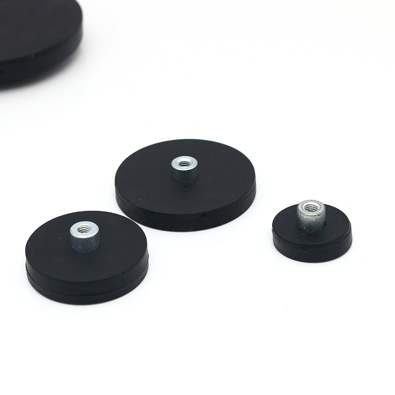 High grade magnet External thread Neodymium rubber coated magnet