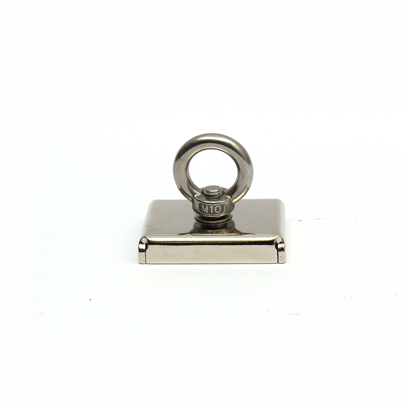 Industry Square NdFeB fishing magnet with SS hook