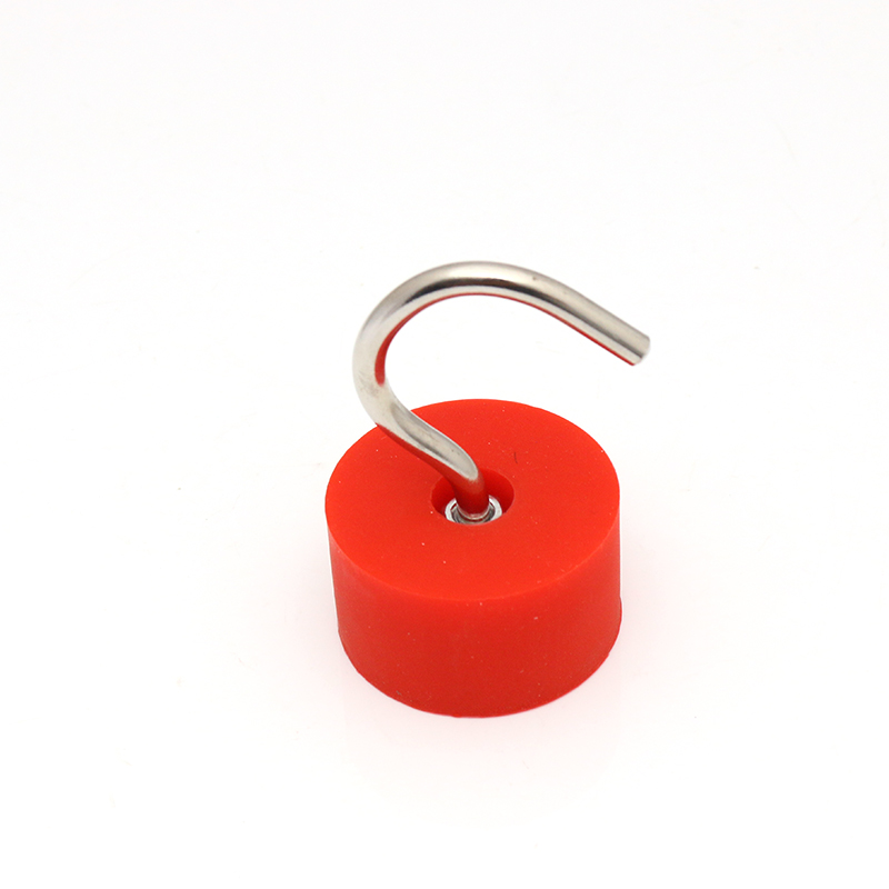 Neodymium Hook magnet rubber coated